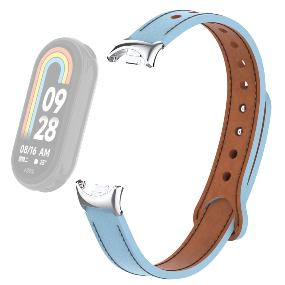 For Xiaomi Smart Band 8 Genuine Cow Leather Watch Band Strap Replacement with Connector For Xiaomi Smart Band 8 Genuine Cow Leather Watch Band Strap Replacement with Connector